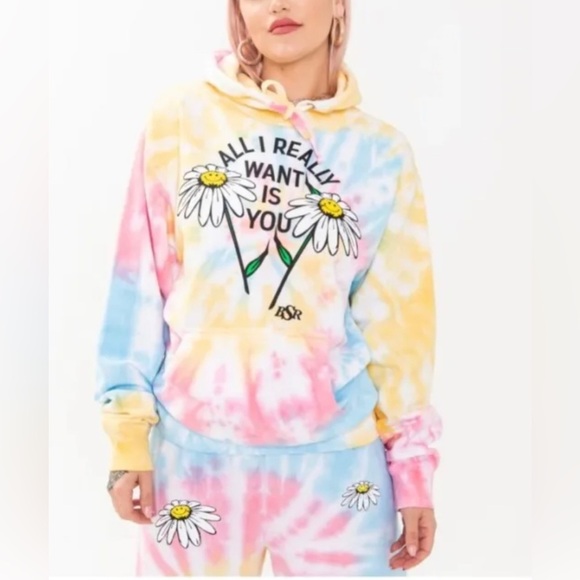 samii ryan Tops - BSR by SAMII RYAN Tye Dye Pullover Graphic Hoodie